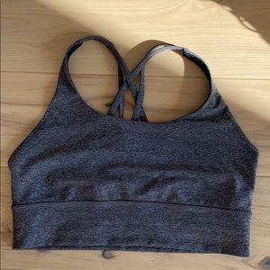 Lululemon dark gray long line Size 8 energy bra